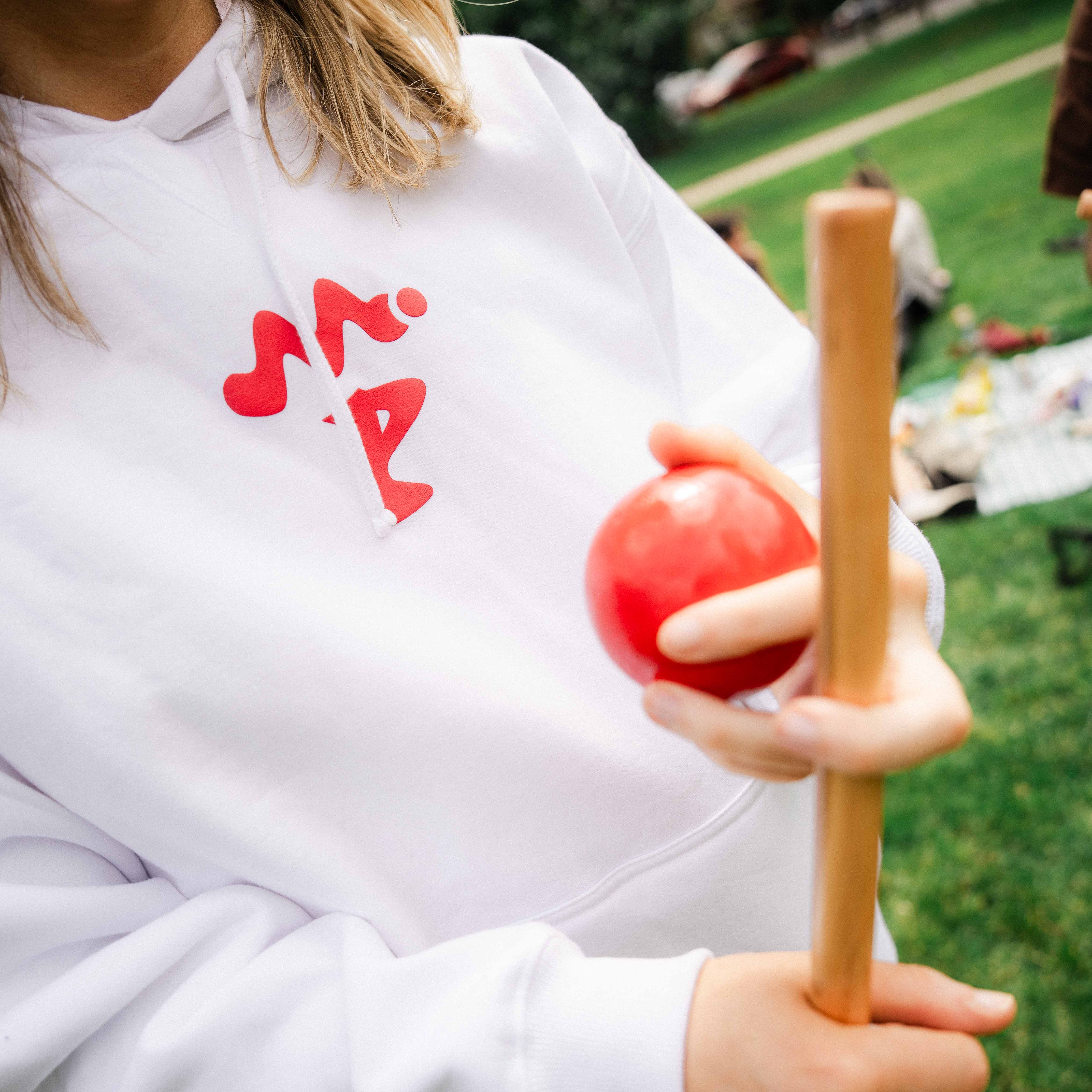 'MS. PAM POSSE' Hoodie in White