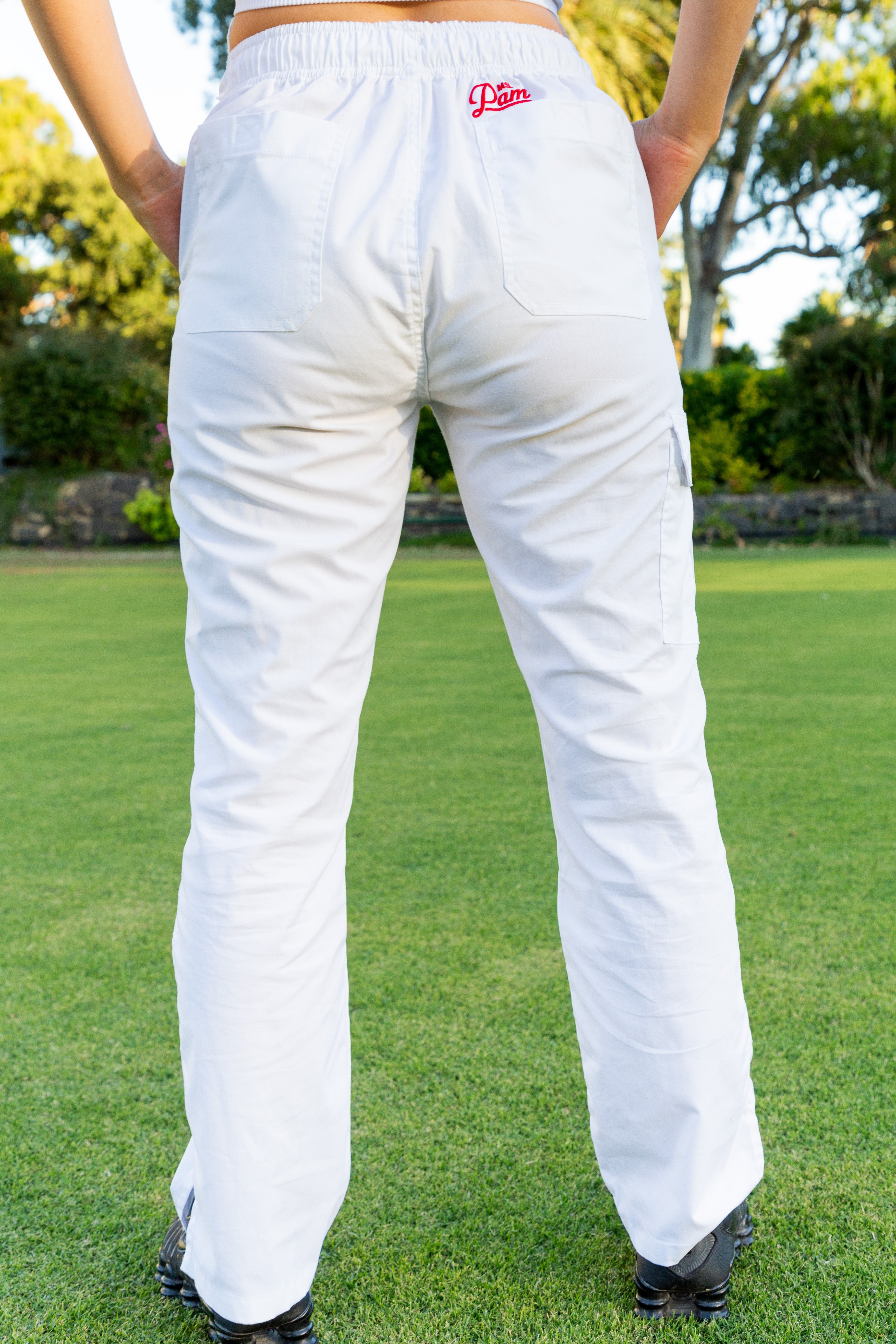 WHITE PAM PANTS